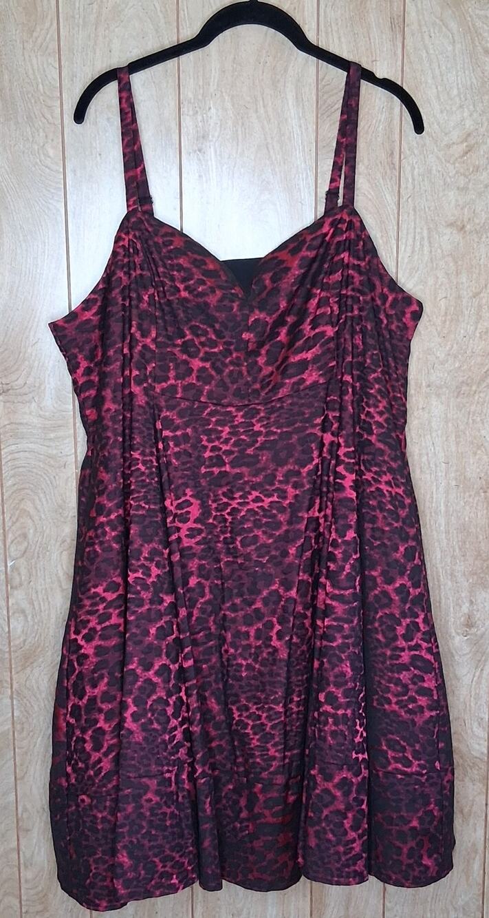 Torrid Betsey Johnson Pink Leopard Mini Dress Size 20 NWT